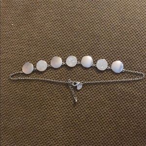 Silver short necklace